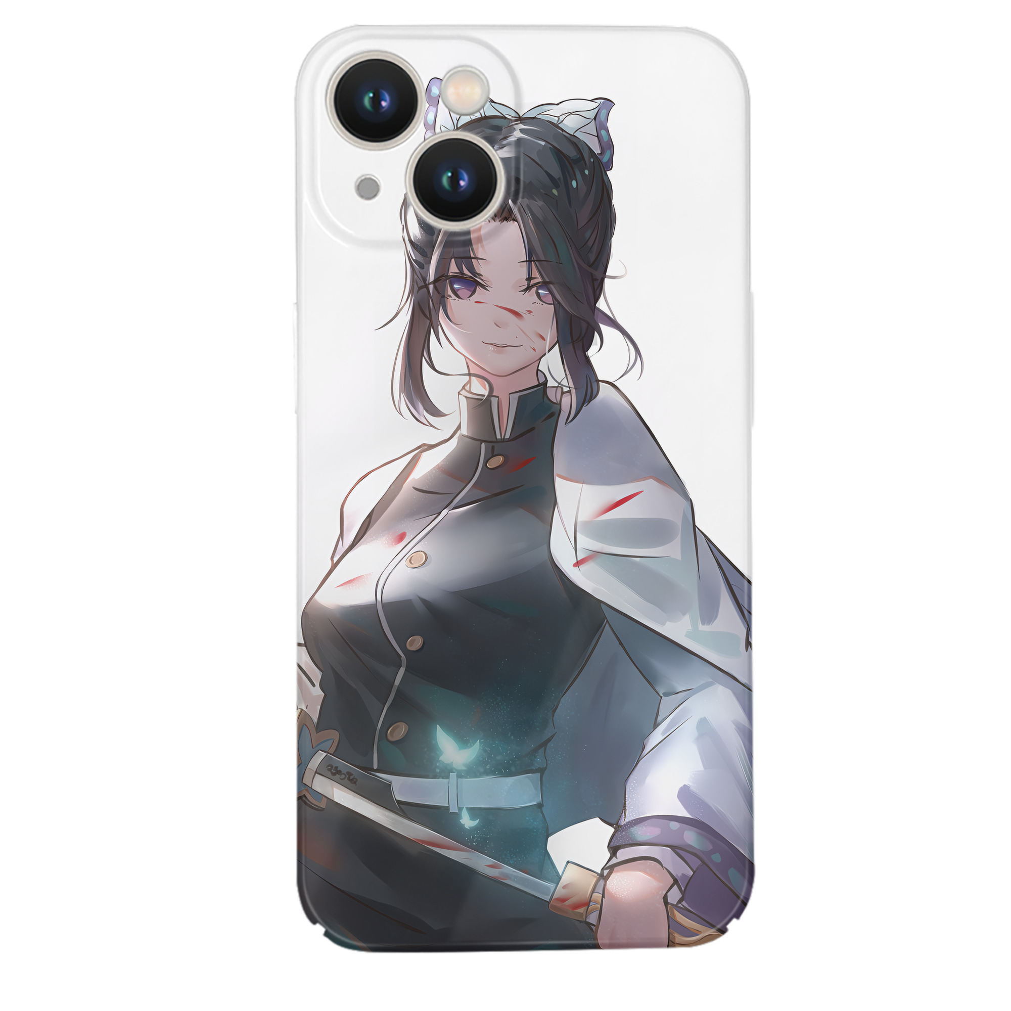 （画像用） 鬼滅の刃（きめつのやいば）蟲柱-胡蝶 しのぶ／こちょう しのぶ Kochou Shinobu 【iPhone 14シリーズ対応】ハードケース